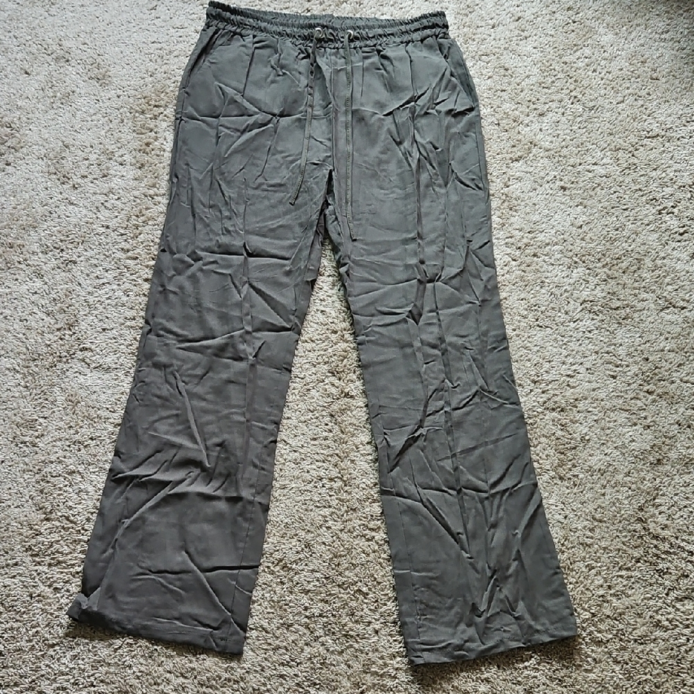 Gray Linen Pants, Size XL